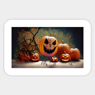 A couple's spooky Halloween photo Sticker